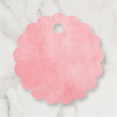 Roze Gouden Pioenrozen Baby Shower Bedankjes Labels (Achterkant)