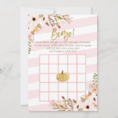 Roze Gouden Pompoen Baby Shower Bingo Spellen (Voorkant)