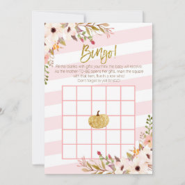Roze Gouden Pompoen Baby Shower Bingo Spellen