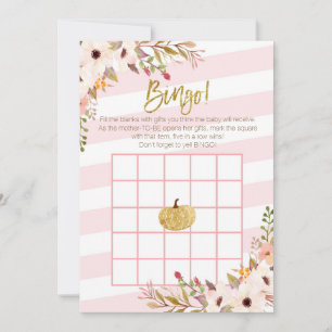 Roze Gouden Pompoen Baby Shower Bingo Spellen