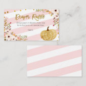 Roze gouden pompoen - Luier Raffle Kaart (Voorkant / Achterkant)