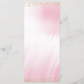 Roze Gouden Prinses Baby Shower Menu (Achterkant)