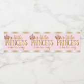 Roze Gouden Prinses Baby shower Waterflesetiketten Waterfles Etiket (Enkel label)