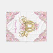 Roze Gouden Prinses Carriage Baby Deken (Voorkant (Horizontaal))