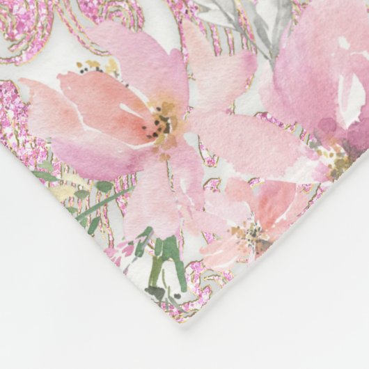 Roze Gouden Prinses Carriage Baby Deken (Hoek)