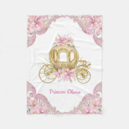Roze Gouden Prinses Carriage Baby Deken