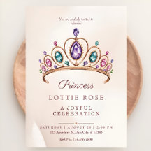 Roze Gouden Prinses Koninklijke Sprookjesfeestje
