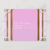 Roze Gouden Prinses Kroon & Koets Save the Date Aankondigingskaart (Achterkant)