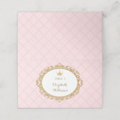 Roze Gouden Prinses Plaats Kaarten Tafelnummer Plaatskaartje (Buitenkant ongevouwen)