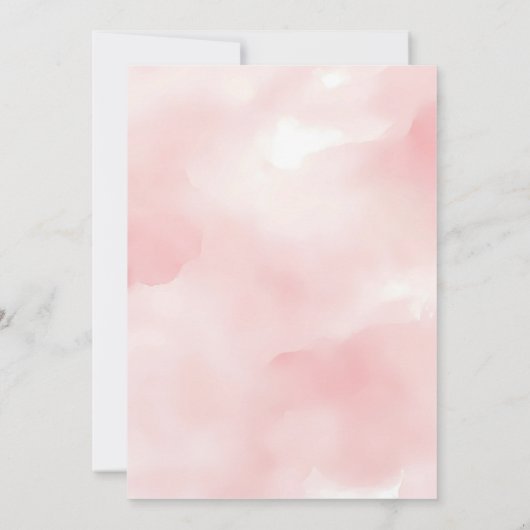 Roze Gouden Prinses Verjaardag Uitnodiging (Achterkant)