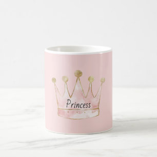 Roze Gouden Prinsessen Kroon Koffiemok