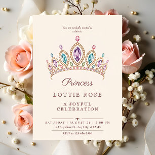 Roze Gouden Prinsessen Kroon Magische Prinsessen F Kaart