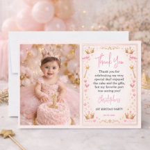 Roze Gouden Prinsessen Kroon Sprookje 1e Verjaarda