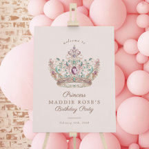 Roze Gouden Prinsessen Kroon Sprookje Verjaardag B