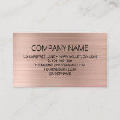 Roze Gouden QR Code Cirkel Zakelijk Logo Visitekaartje (Achterkant)