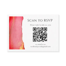 Roze Gouden QR Code Huwelijk
