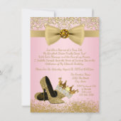 Roze Gouden Quinceanera Prinses 15e Verjaardag Kaart (Achterkant)