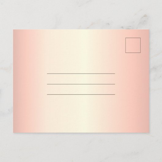Roze Gouden Quinceanera Save The Date Briefkaart (Achterkant)