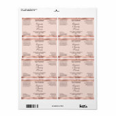Roze Gouden Rand Cosmetica Druppelfles Etiket (Full Sheet)