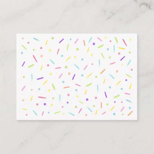 Roze Gouden Regenboog Baby Sprinkle Boeken voor Ba Informatiekaartje (Achterkant)