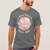 Roze Gouden Retro Disco Bal PERSOONLIJKE T-Shirt (Voorkant)