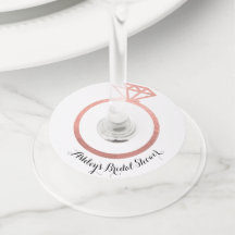 Roze gouden ring bruids douche 