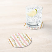 Roze gouden ronde Onderzetter (Insitu)