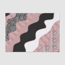 Roze Gouden Roze Abstracte Golf Moderne Glam Stijl Tissuepapier