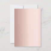 Roze gouden roze bloemen kant foto bedankkaart (Achterkant)