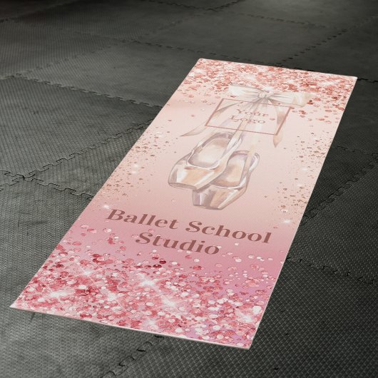 Roze gouden roze glinsterend ballet dansschool log yogamat
