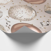 Roze Gouden Roze & Glitter Ballonnen Sweet 16 Fees Cadeaupapier (Hoek)