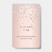 Roze gouden roze monogram vip luxe badge (Achterkant)