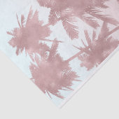 Roze Gouden Roze Palmen Strand Ombre Palmboom Tissuepapier (Detail)