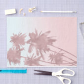 Roze Gouden Roze Palmen Strand Ombre Palmboom Tissuepapier (Craft)