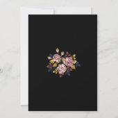 Roze Gouden Rozen Bloemen Kaart (Achterkant)