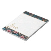  roze gouden Rozen glitter liefde Notitieblok (Linkerzijde)