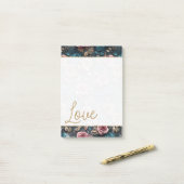  roze gouden Rozen glitter liefde Post-it® Notes (Op bureau)