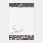  roze gouden Rozen glitter liefde Post-it® Notes (Voorkant)