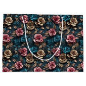 Roze Gouden Rozen Groot Cadeauzakje (Achterkant)