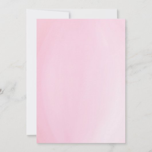 Roze gouden Rozen rijden door het Baby shower van  Kaart (Achterkant)