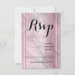 Roze Gouden RSVP kaart