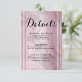 Roze Gouden Rsvp kaart (Staand voorkant)