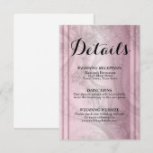 Roze Gouden Rsvp kaart (Voorkant / Achterkant)