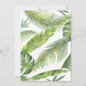 Roze gouden safari oerwoud meisje baby shower kaart (Achterkant)