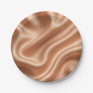 Roze Gouden Satijn Zijde Abstract Luxe Patroon Papieren Bordje