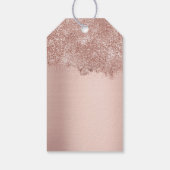 Roze Gouden Schaatsen Blush Roze Schaatsen Verjaar Cadeaulabel (Achterkant)