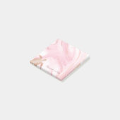 Roze Gouden Schildpad Blush Marmer Monogram Jouw N Post-it® Notes (Schuin)