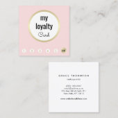 Roze Gouden Schoonheidssalon Klantenloyaliteit 6 P Klantenkaartje (Voorkant / Achterkant)