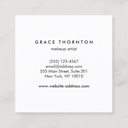 Roze Gouden Schoonheidssalon Klantenloyaliteit 6 P Klantenkaartje (Achterkant)