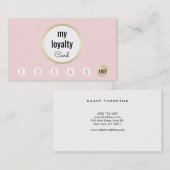 Roze Gouden Schoonheidssalon Klantenloyaliteit 6 P Klantenkaartje (Voorkant / Achterkant)